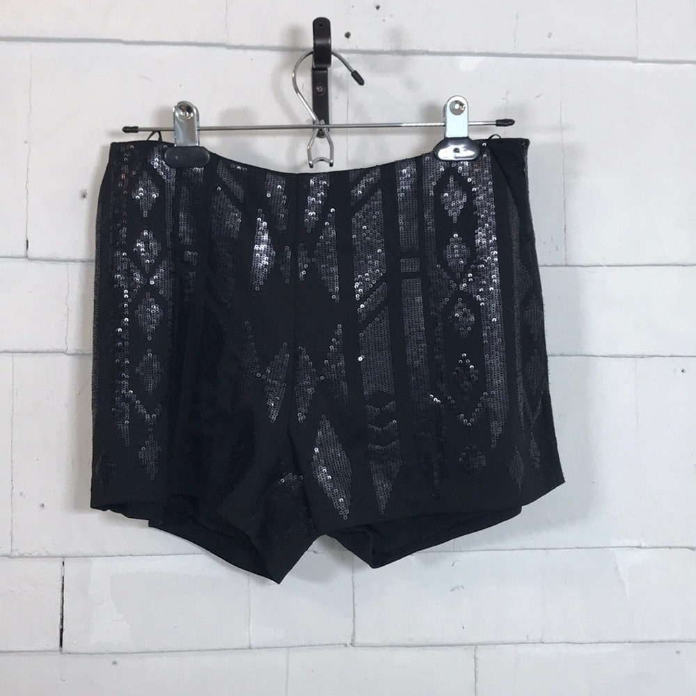 NWT Black sequin shorts